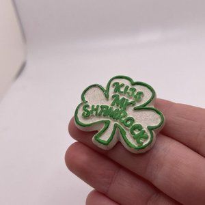 Costume Brooch Tack Pin St Patrick’s Day - Kiss My Shamrock
